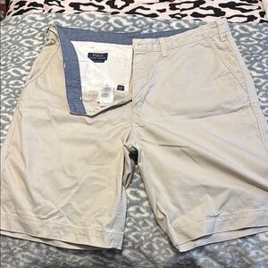 Polo by Ralph Lauren Men's Beige Flat Front Shorts